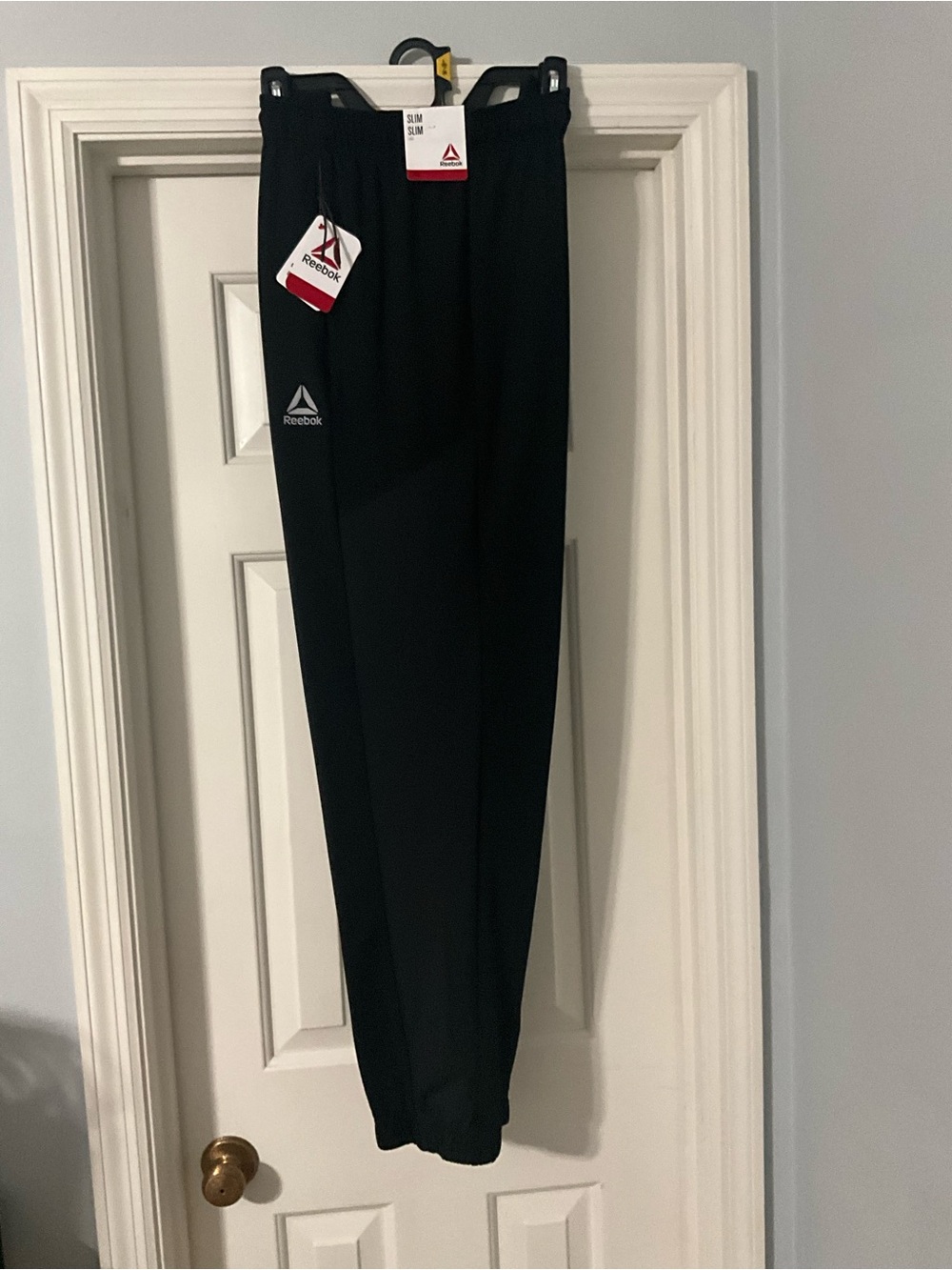 Reebok Men’s Black Jogger Sweatpants with Logo